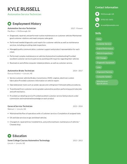 Resume example 4