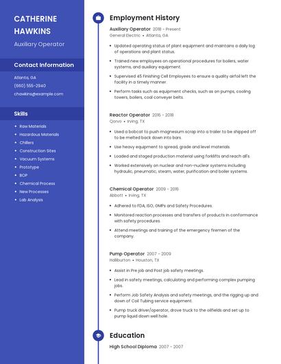 Auxiliary Operator Resume