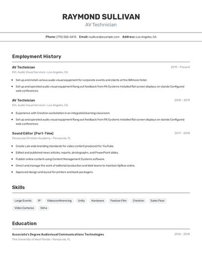 Resume example 2