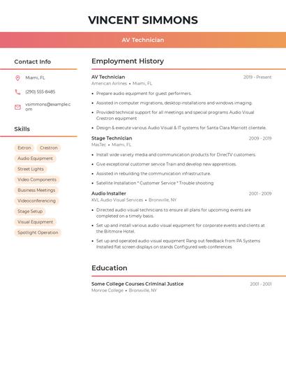 Resume example 3