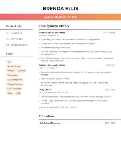 Resume example 3