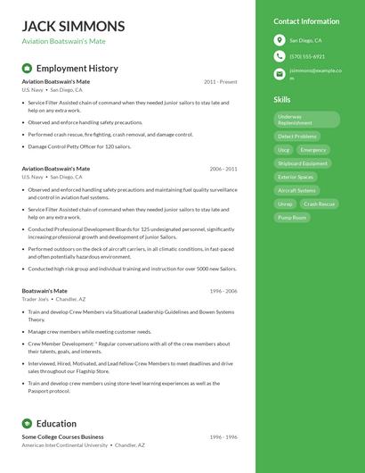 Resume example 5