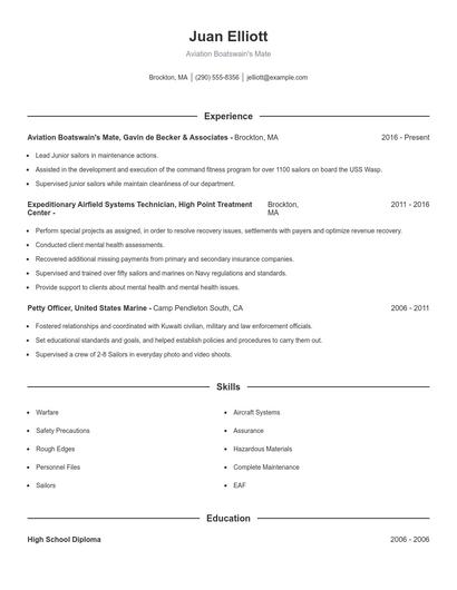 Resume example 1
