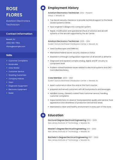 Resume example 4