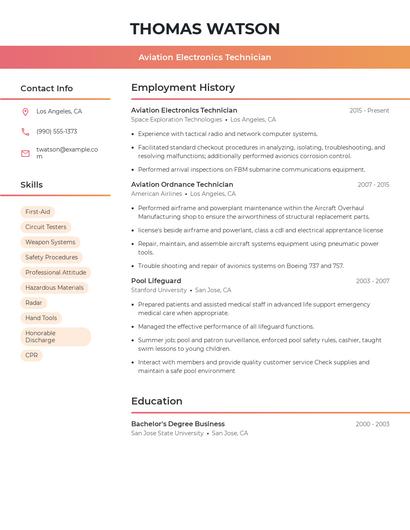 Resume example 3