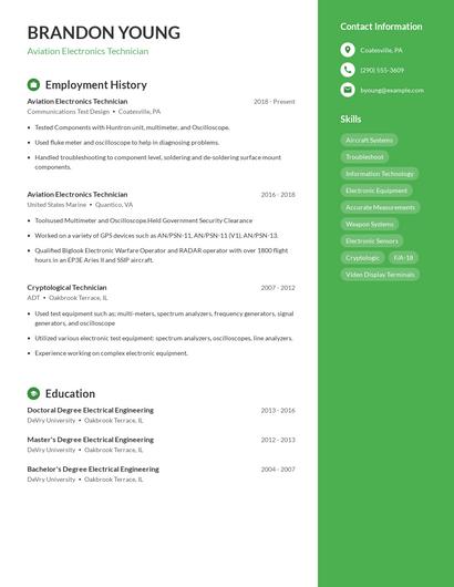 Resume example 5