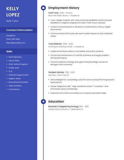 Avid Tutor Resume