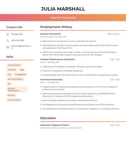Resume example 3