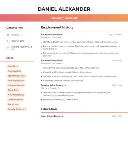 Resume example 3
