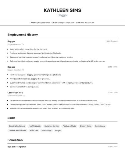 Resume example 2