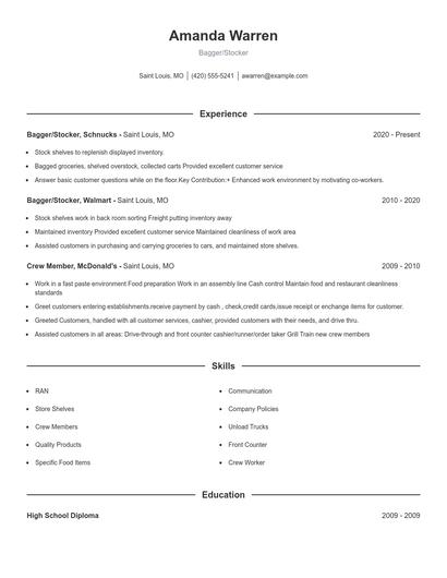 Resume example 1