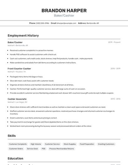 Resume example 2