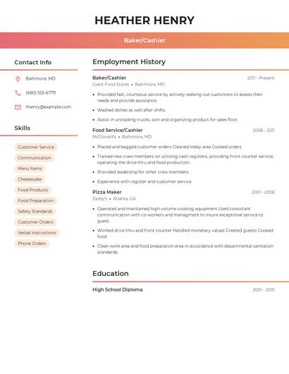 Resume example 3