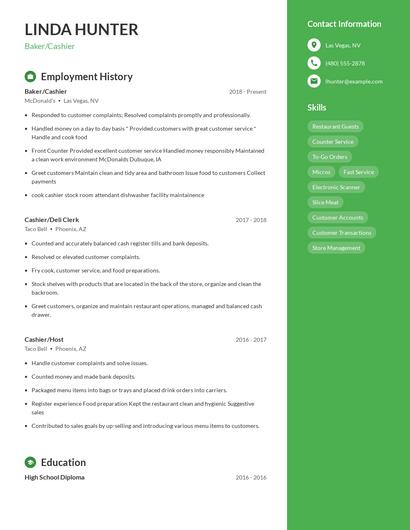 Resume example 5