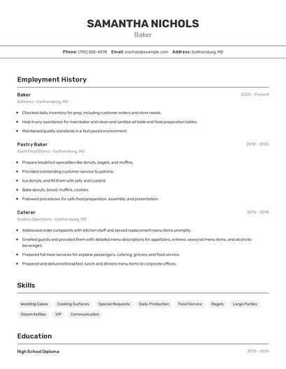 Resume example 2