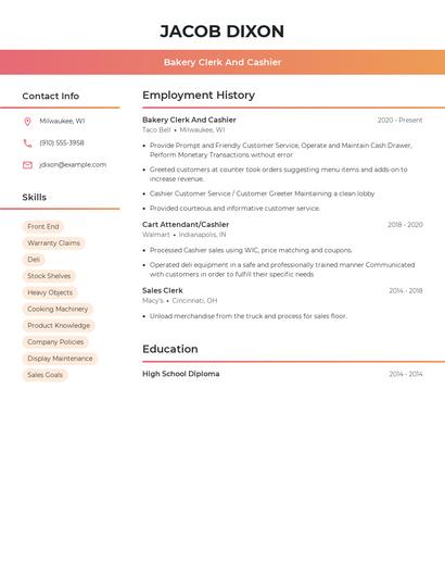 Resume example 3