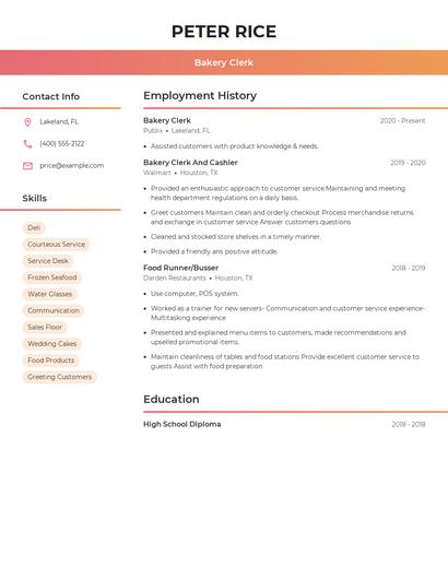 Resume example 3