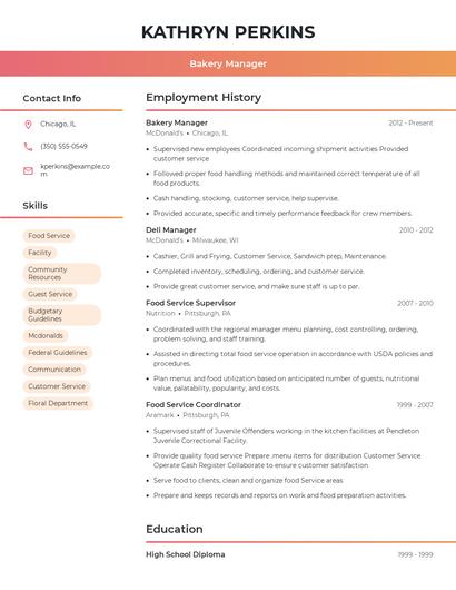 Resume example 3