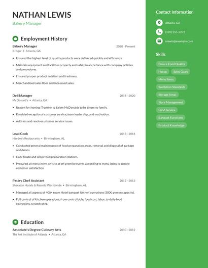 Resume example 4