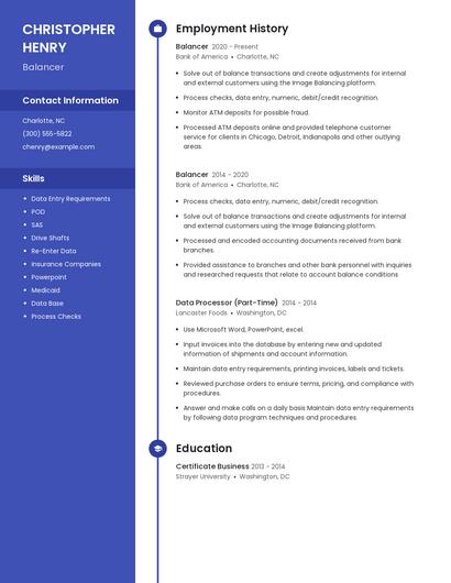Balancer Resume