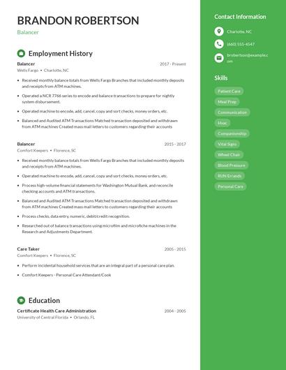 Balancer Resume