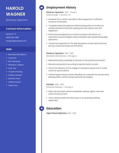 Banbury Operator Resume