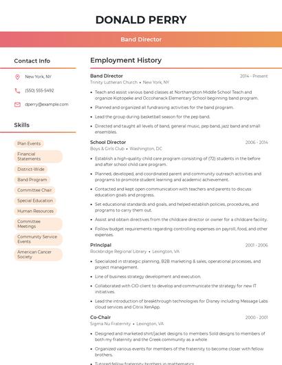 Resume example 3