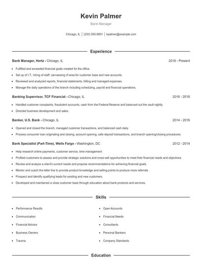 Resume example 1