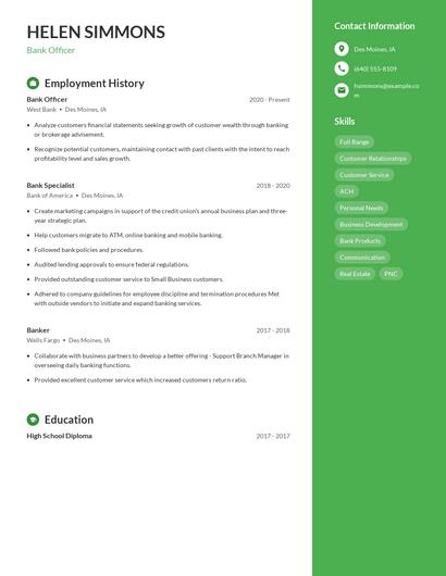 Resume example 5