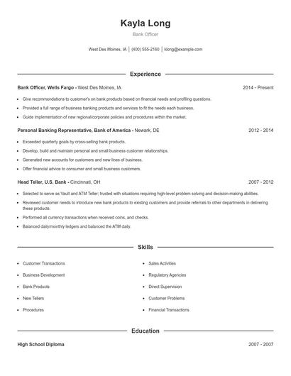 Resume example 1