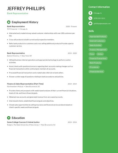 Resume example 4