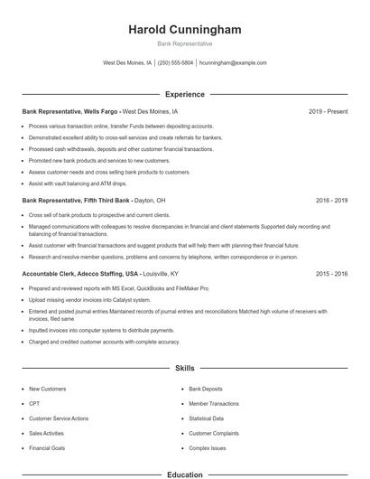 Resume example 1