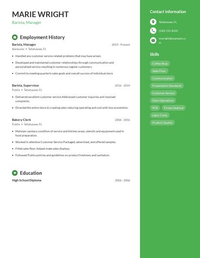 Resume example 5