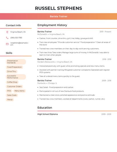 Resume example 3