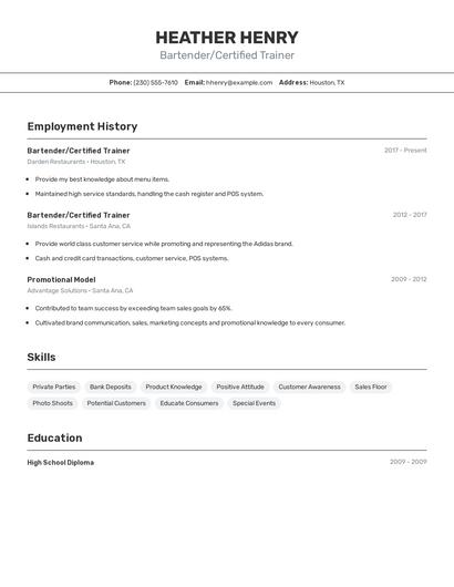 Resume example 2