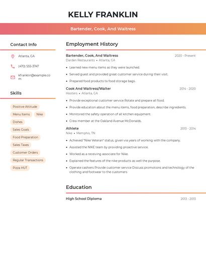 Resume example 3