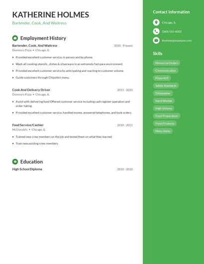 Resume example 5