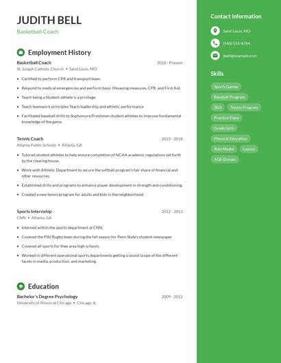 Resume example 5
