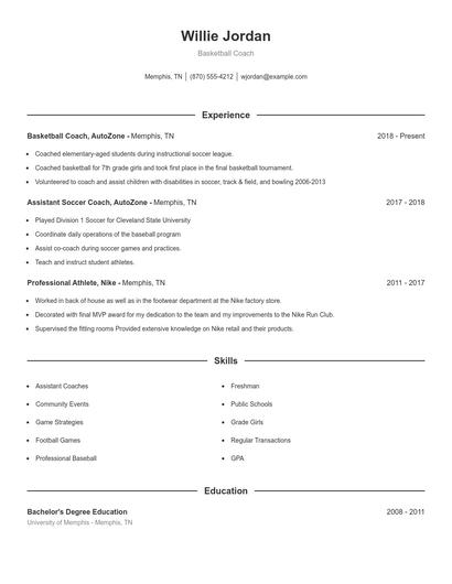Resume example 1