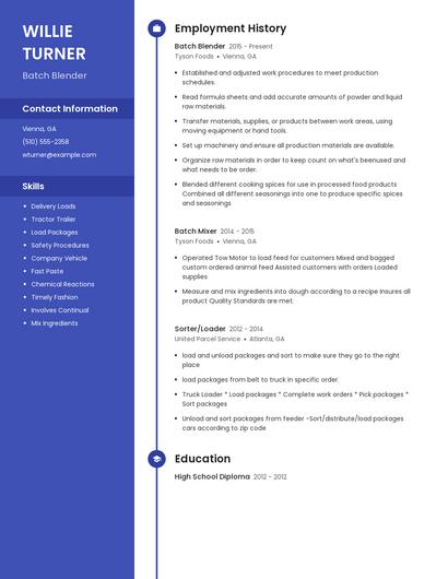 Batch Blender Resume