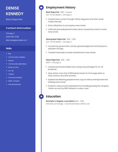 Beat Reporter Resume