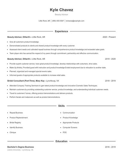Resume example 1