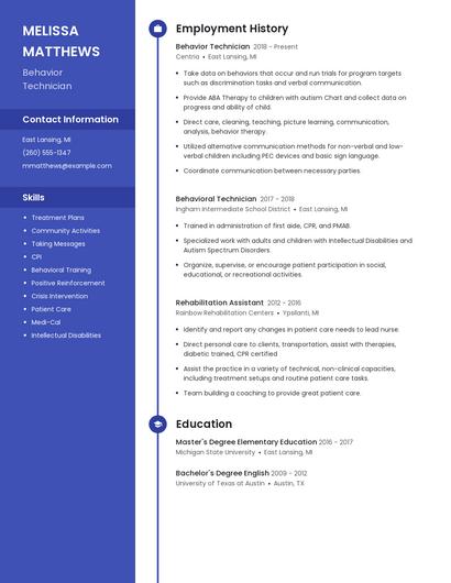 Resume example 5