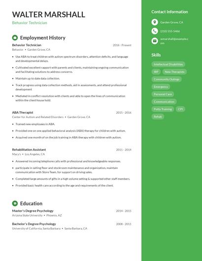 Resume example 4