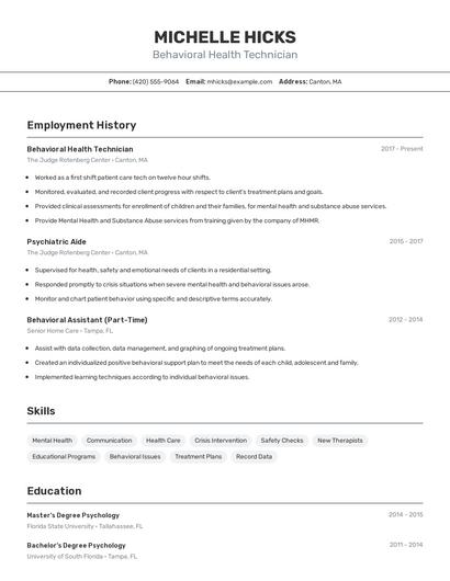 Resume example 2