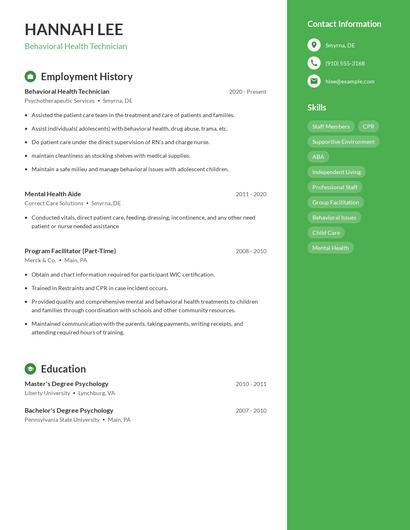 Resume example 4