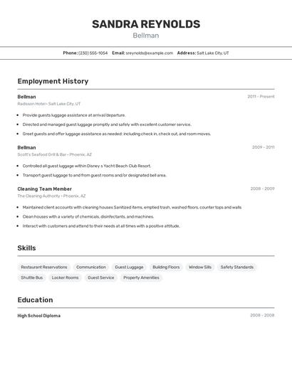 Resume example 2