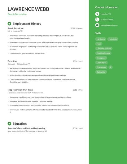 Resume example 5