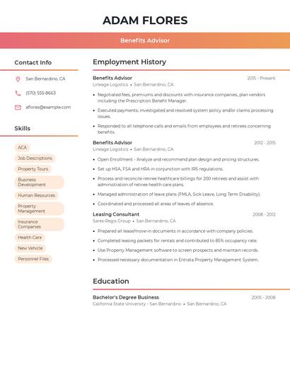 Resume example 3