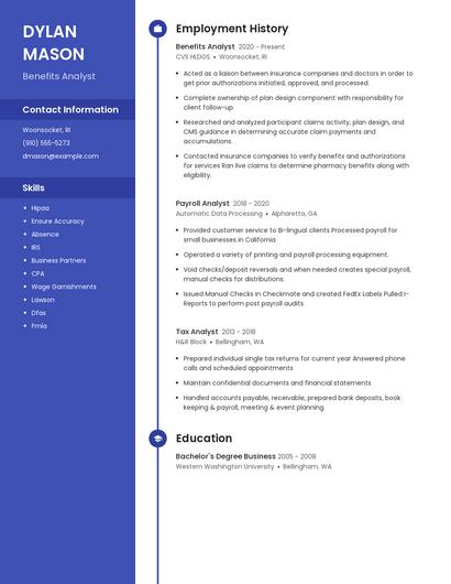 Resume example 5